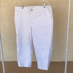 Lane Bryant stretch white denim crop